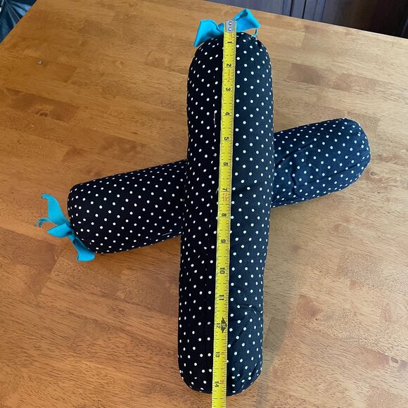 One set black and white polka dot boot shapers with turquoise bow - Picture 3 of 5